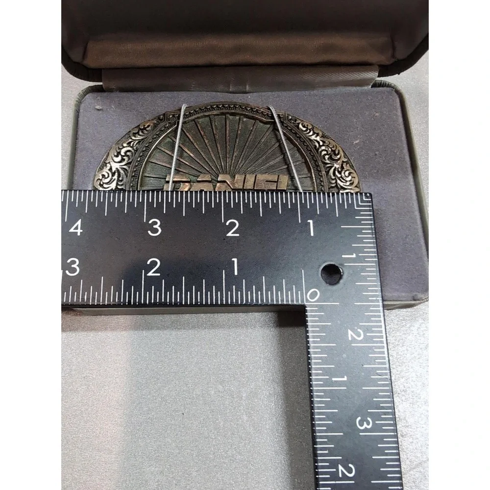 Vintage 1981 OC Tanner Solid Brass Belt Buckle Daniel Personalized Boxed USA